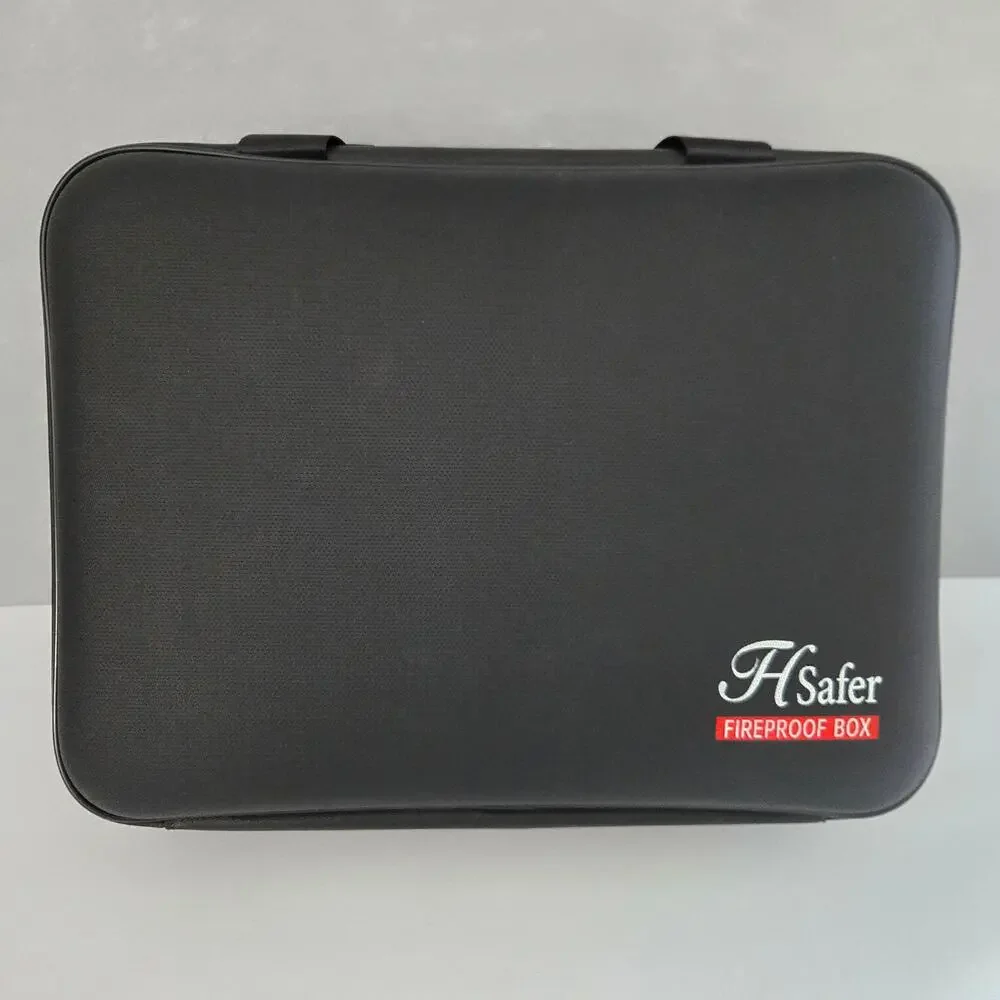 JHSafer Fireproof Hard-Shell Document Box 24 Pocket File Organizer with Lock